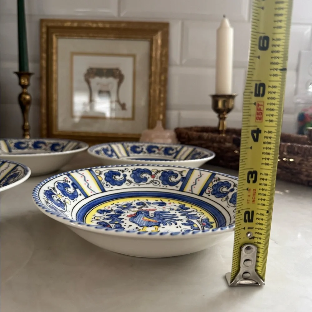 Sur La Table Blue Rooster Bowls~Portugal~Set Of 4 - Picture 8 of 8